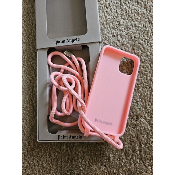 NWT Palm Angels Kill The Bear iPhone 12 Mini Phone Case Laynard Authentic PINK - Picture 3 of 4